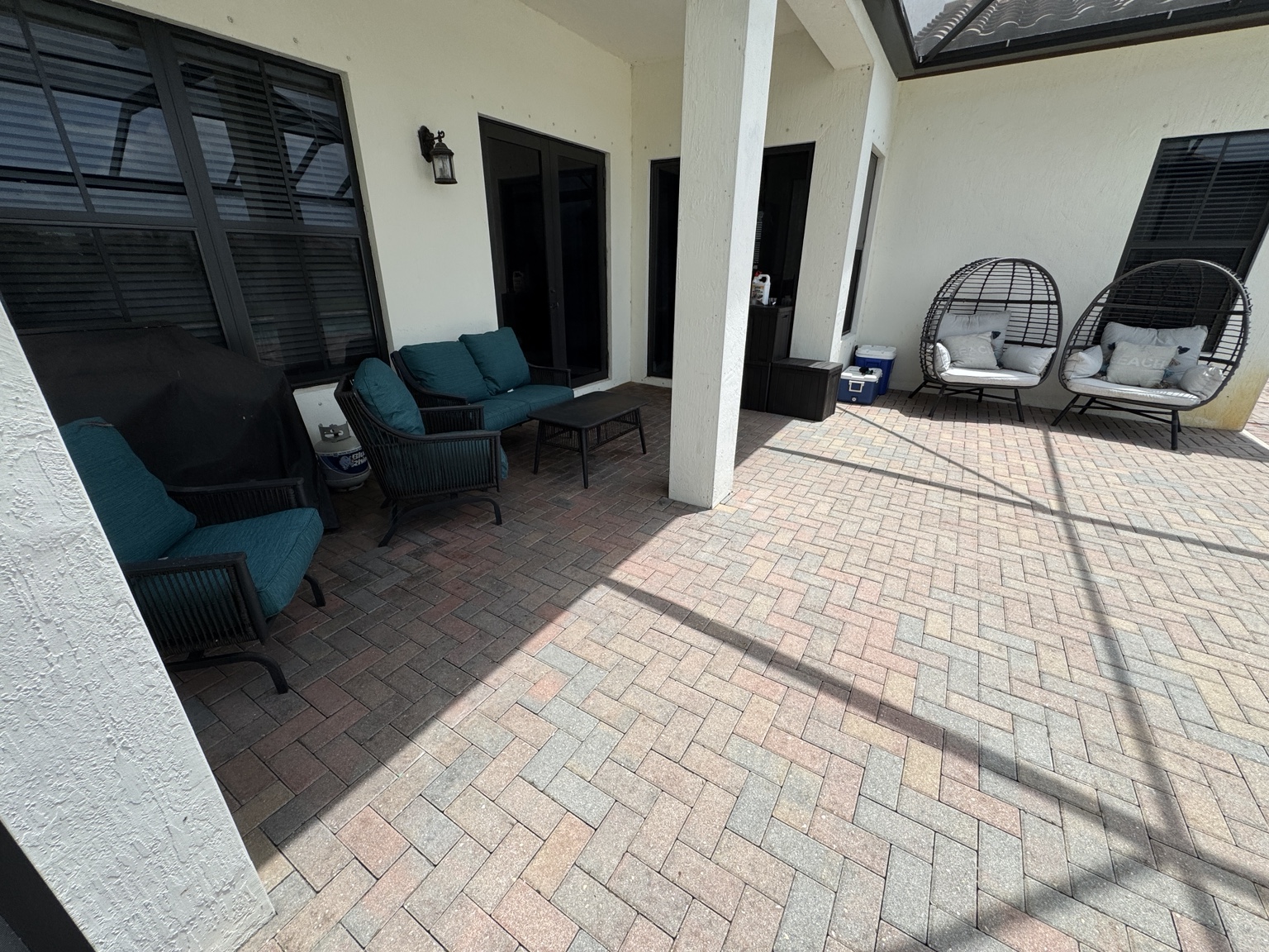 Patio pavers after cleaning